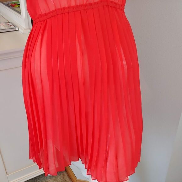 Juniors XS xsmall American Eagle dress peach sheer - Picture 3 of 8